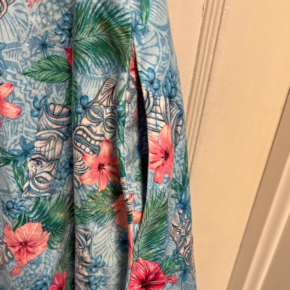 Hot Topic Hawaiian Tiki Floral Halter Pin Up Fit And Flare Dress X-Large - Picture 6 of 8